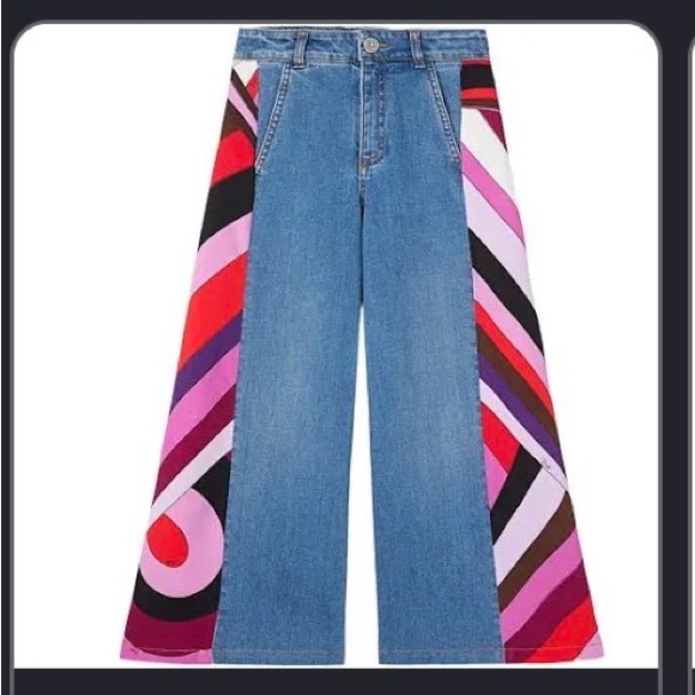 Emilio Pucci Blue Kids Jeans
